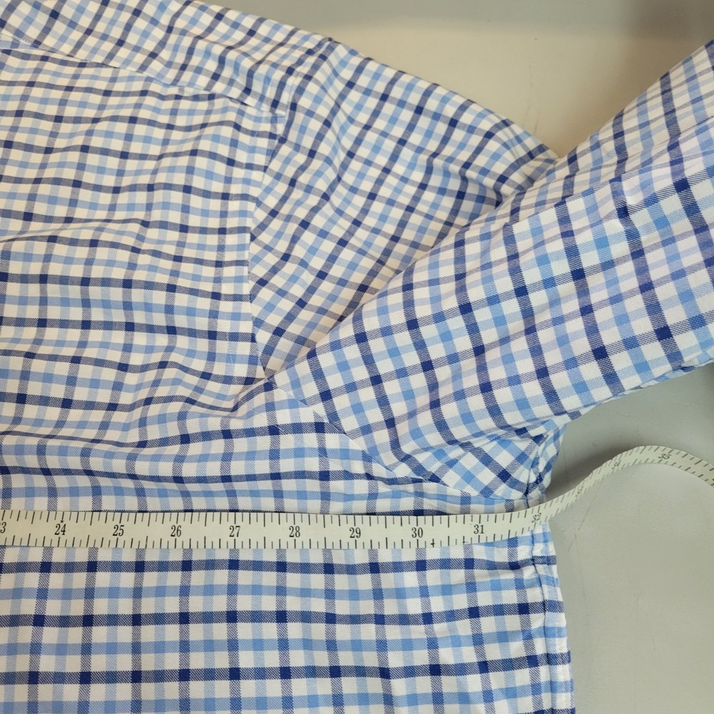 Ralph Lauren Mens 3XB Blue White Gingham Check Button Down Shirt Big & Tall - Picture 7 of 7